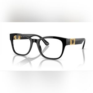 New Versace 3314 GB1 Black Soft Square Men's Eyeglasses Frames 56-20-135 mm